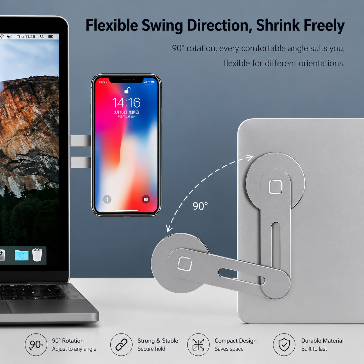 Magnetic Metal Phone Stand