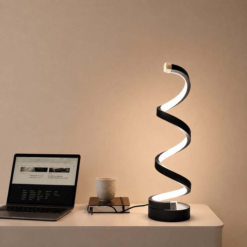 Spiral Touch Bedside Lamp