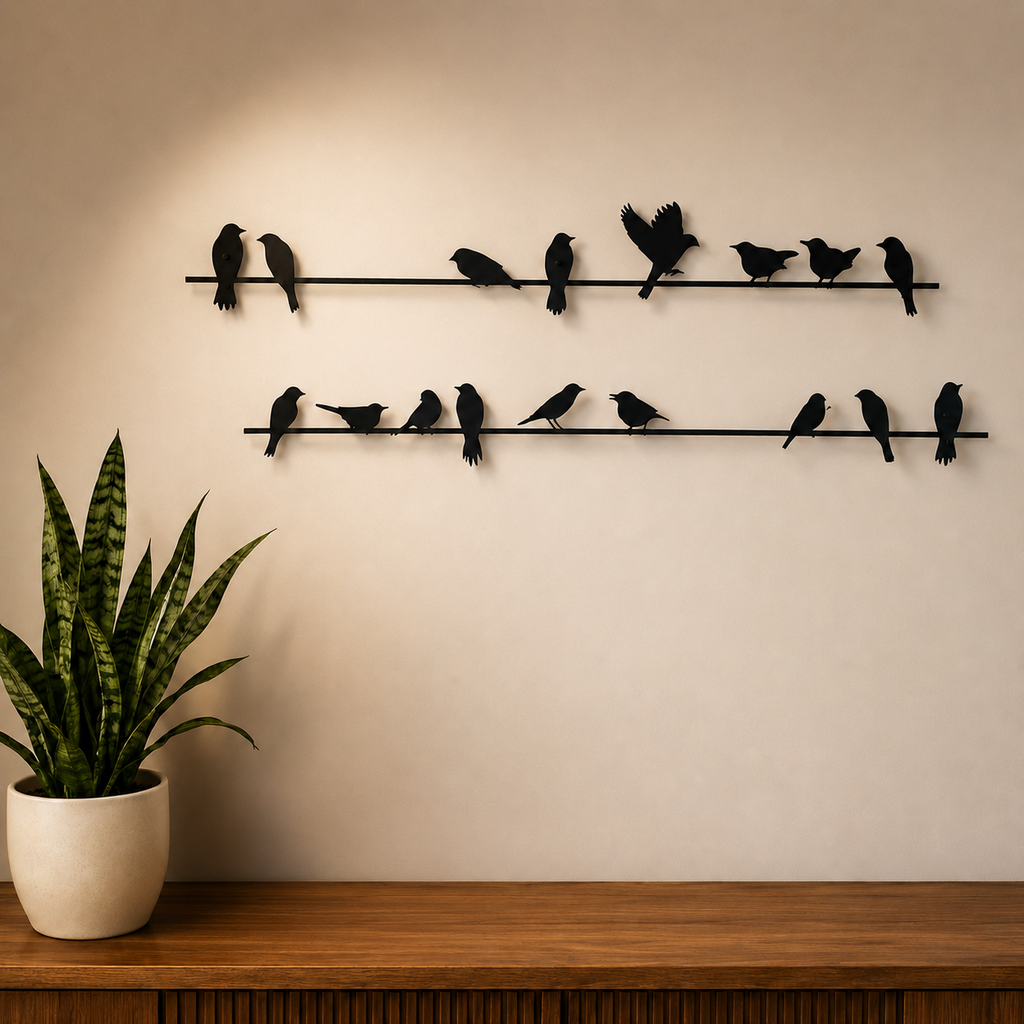 Metal Bird Wall Art Set of 2