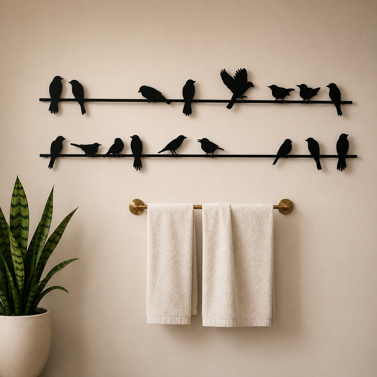 Metal Bird Wall Art Set of 2