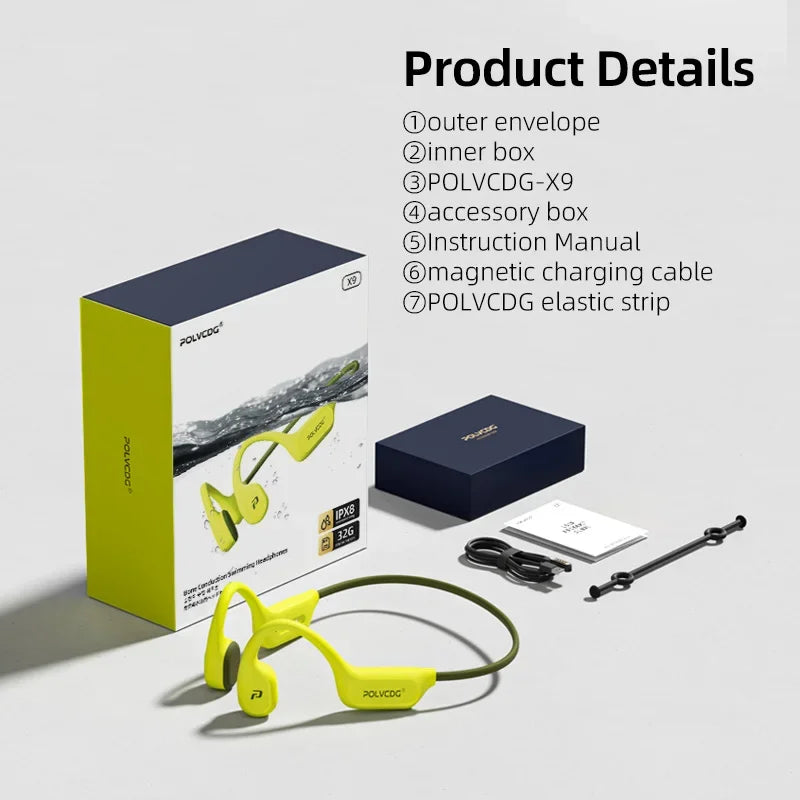 IPX8 Bone Conduction Sport Earphones 32G