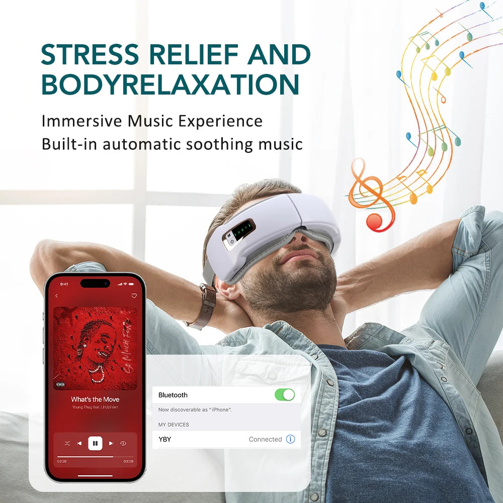 Foldable Eye Pressure Massager Glasses