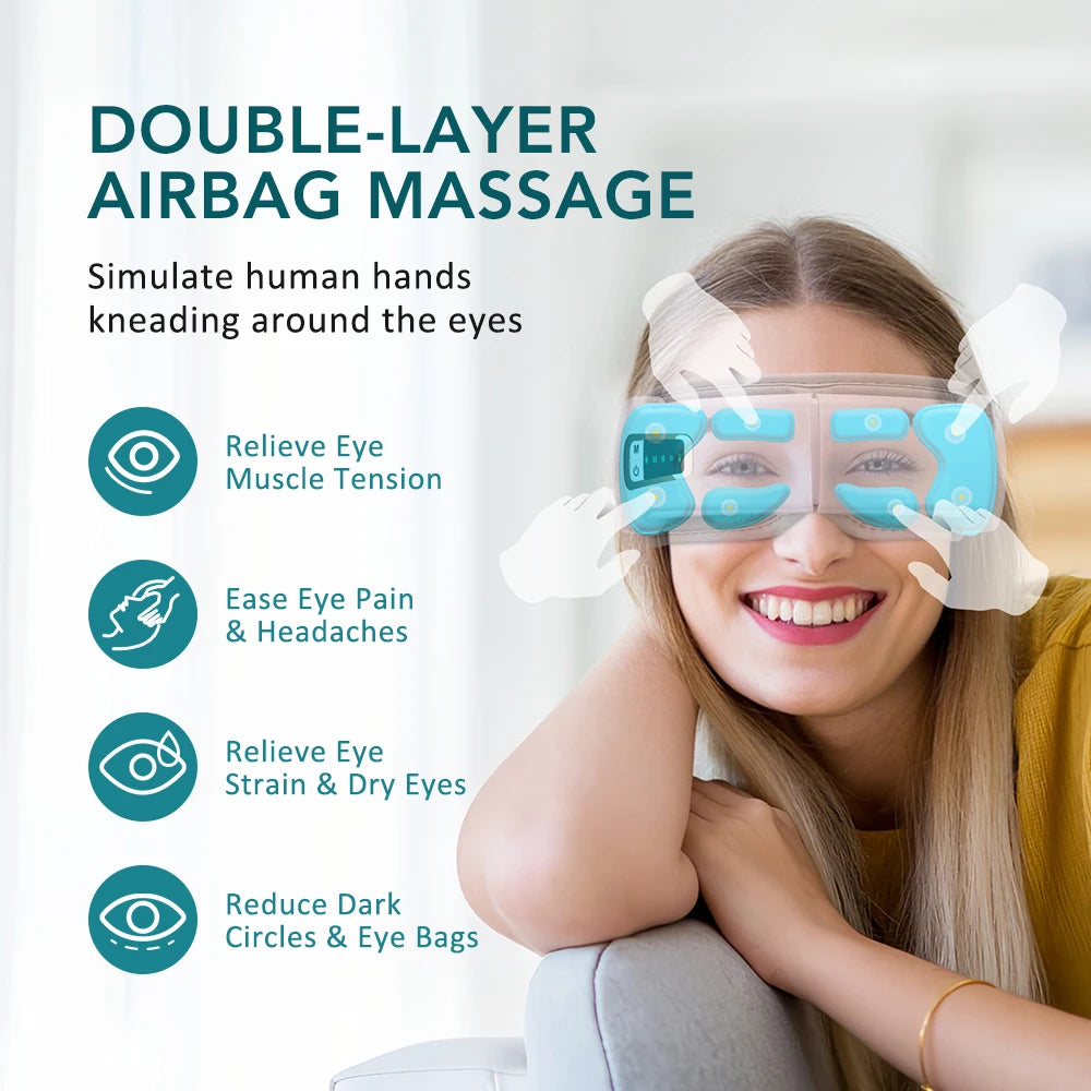 Foldable Eye Pressure Massager Glasses