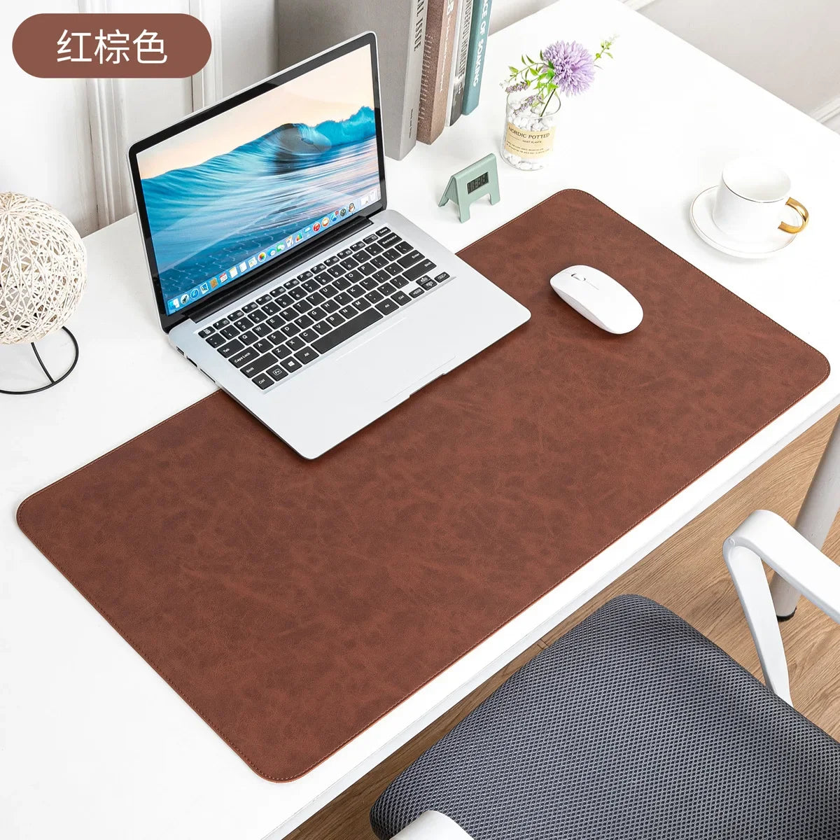 Waterproof PU Leather Desk Pad Mouse Mat