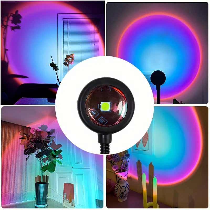 Rainbow Sunset Projection Lamp