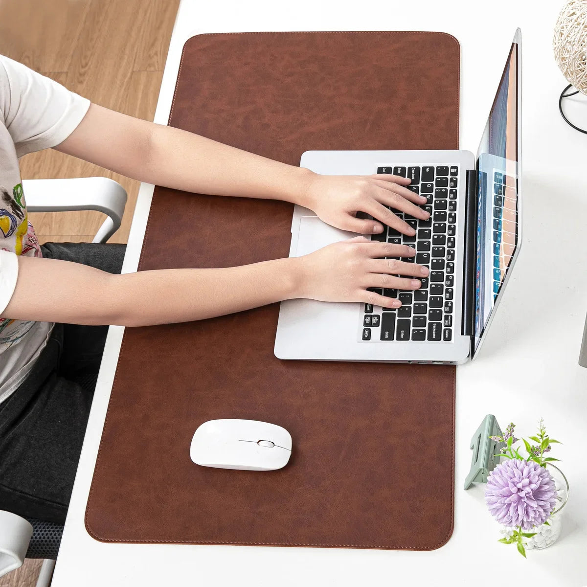 Waterproof PU Leather Desk Pad Mouse Mat