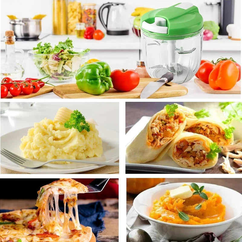 Manual Rotate Vegetable Garlic Chopper