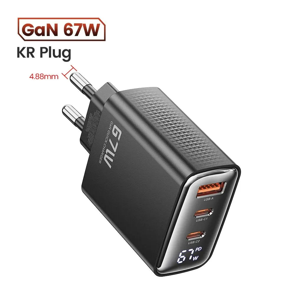 67W GaN USB-C Fast Charger