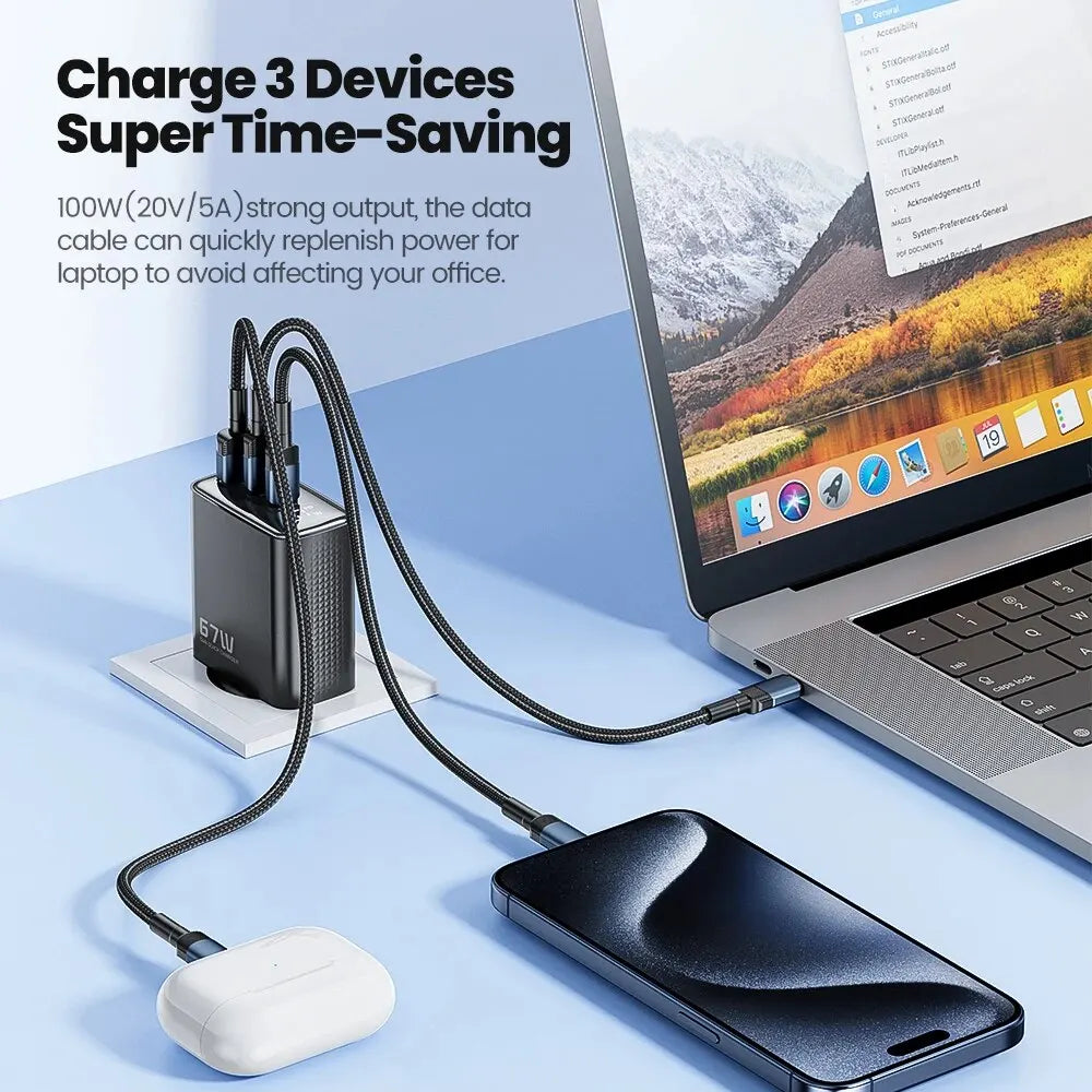 67W GaN USB-C Fast Charger