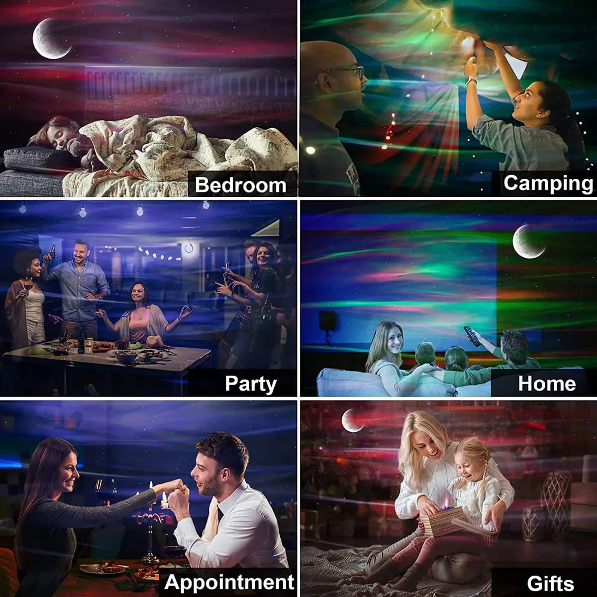 Aurora Galaxy Star Projector