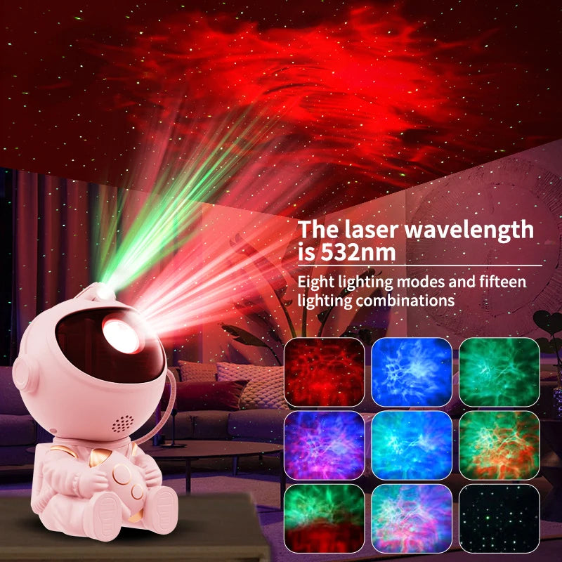 Astronaut Nebula Night Projector