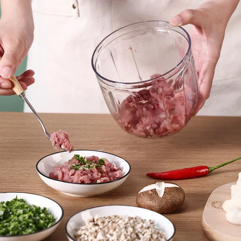 Manual Rotate Vegetable Garlic Chopper