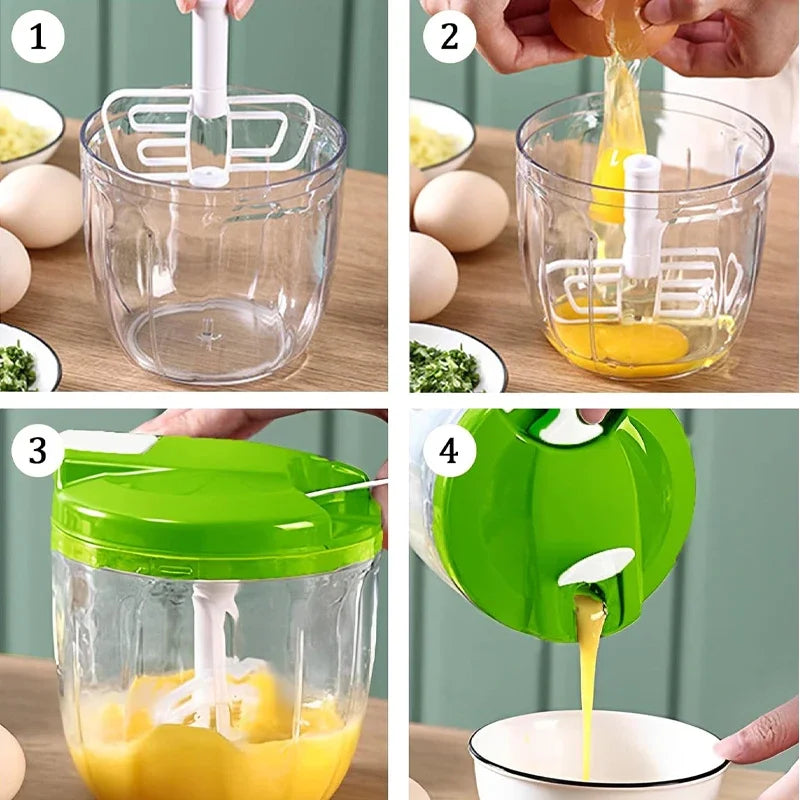 Manual Rotate Vegetable Garlic Chopper