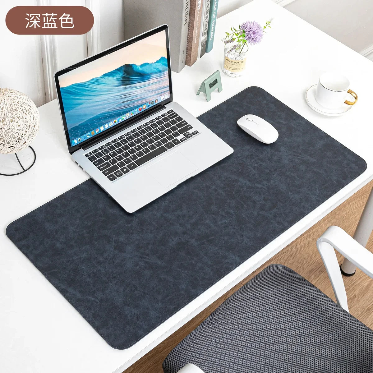 Waterproof PU Leather Desk Pad Mouse Mat