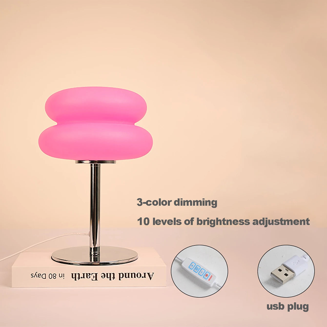 LED Mushroom USB Desk Lamp