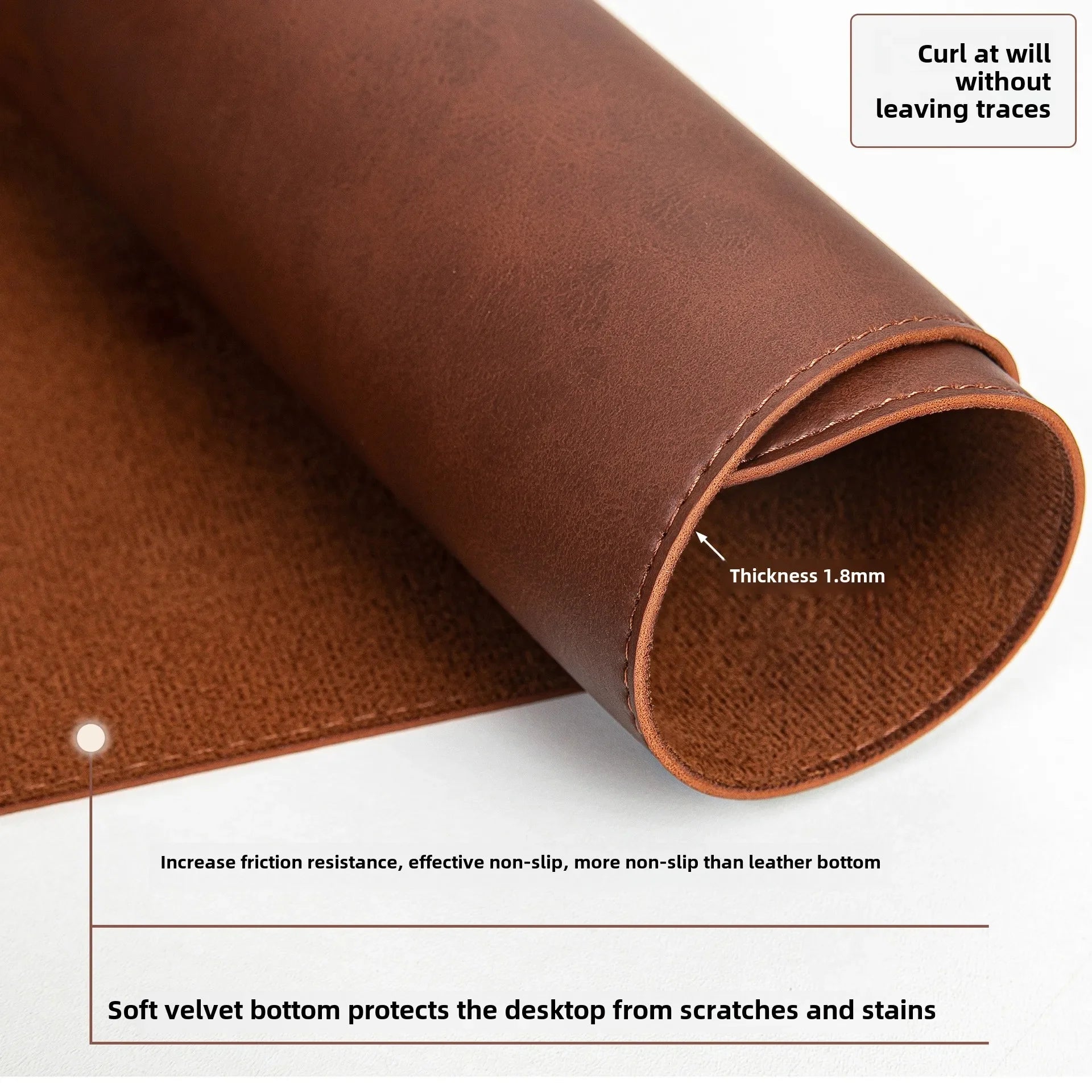 Waterproof PU Leather Desk Pad Mouse Mat