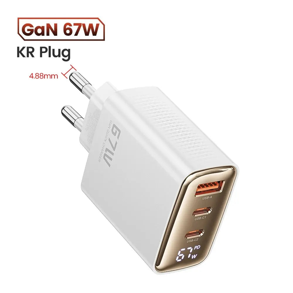 67W GaN USB-C Fast Charger