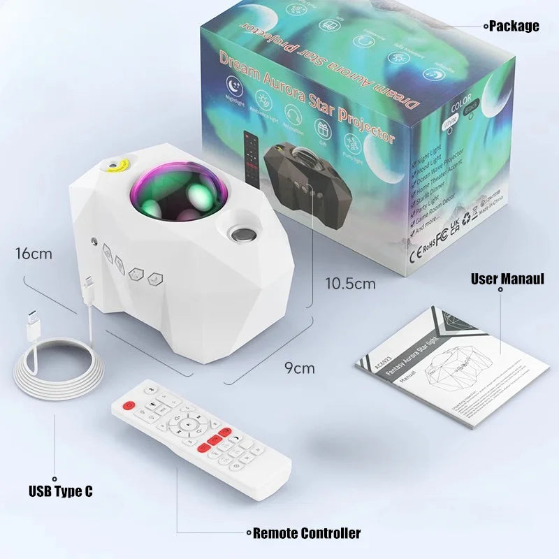Aurora Galaxy Star Projector