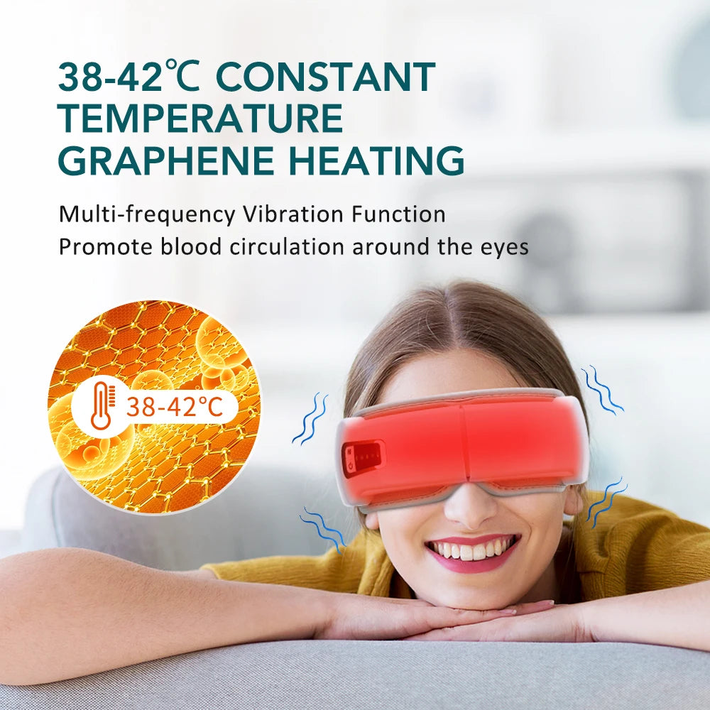 Foldable Eye Pressure Massager Glasses