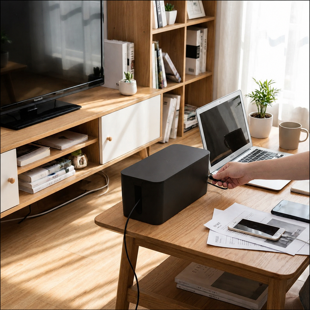 Desktop Cable Storage & Organizer Box