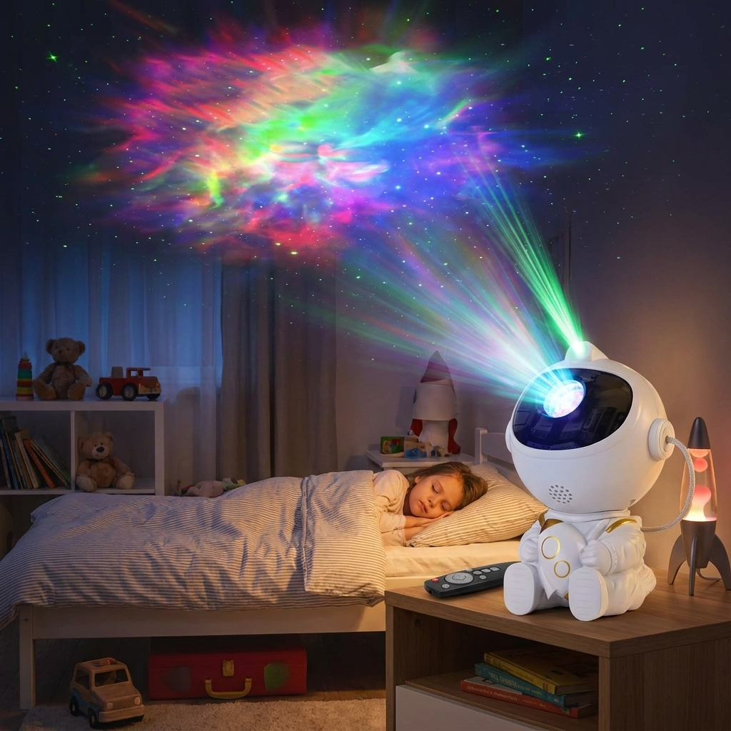 Astronaut Nebula Night Projector lifestyle