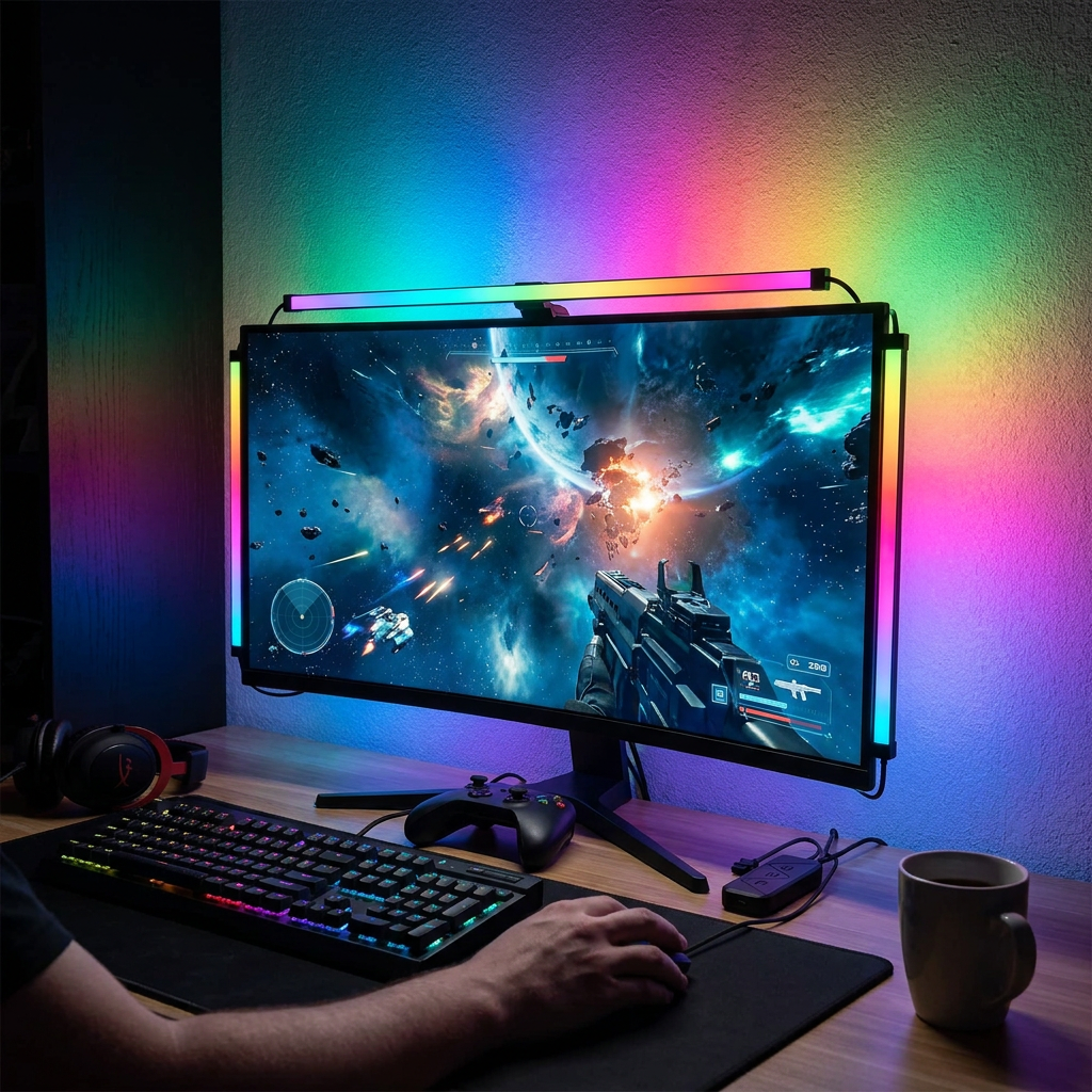 Smart RGB TV Monitor LED Backlight Strip lifestyle