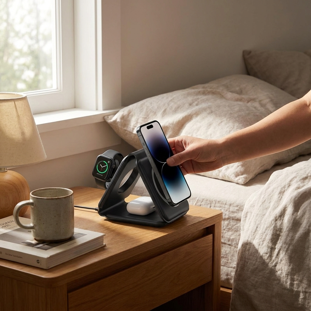 3-in-1 MagSafe Foldable Wireless Charger lifestyle