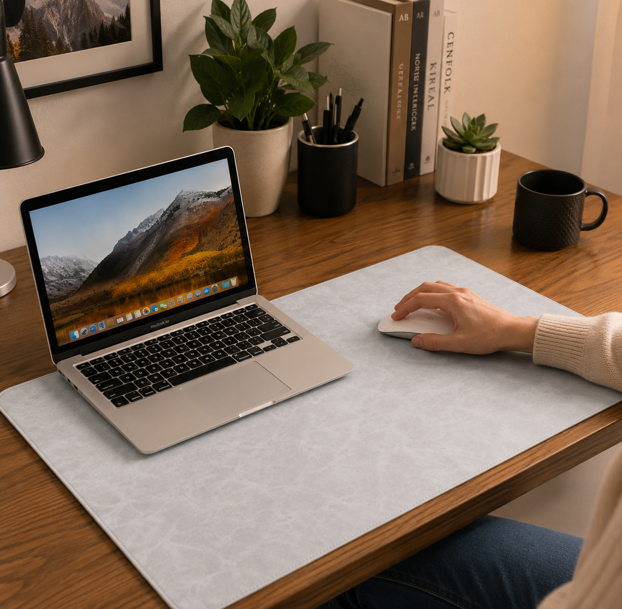 Waterproof PU Leather Desk Pad Mouse Mat