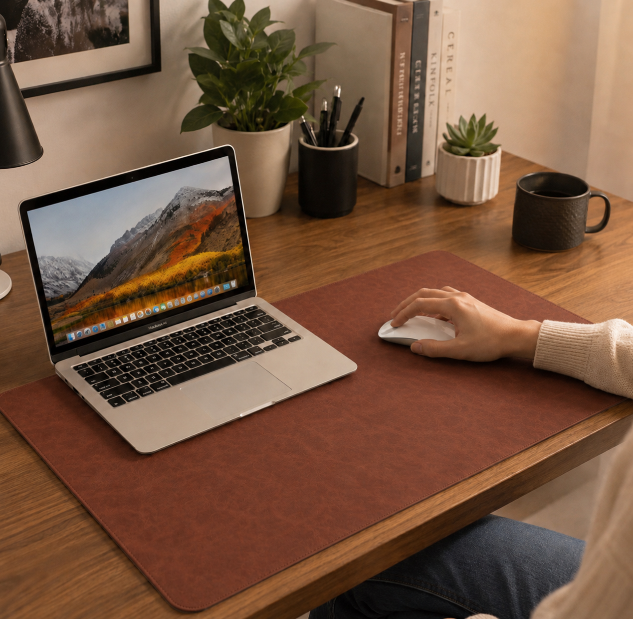 Waterproof PU Leather Desk Pad Mouse Mat